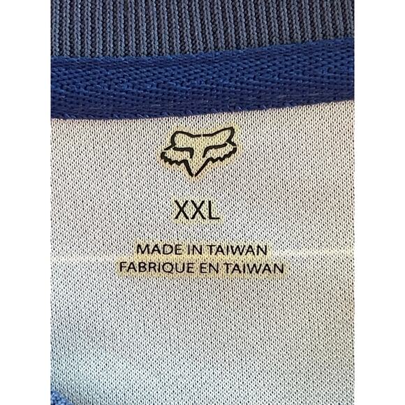 Fox Racing Long Sleeve Shirt Blue 100% Polyester Mens Size XXL - Picture 8 of 10